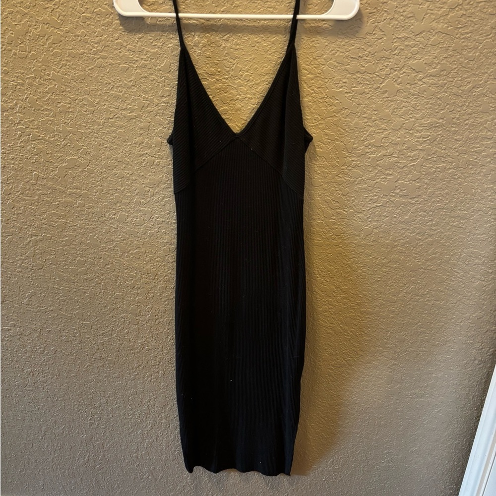 Heart Hips Black Ribbed Tank Dress